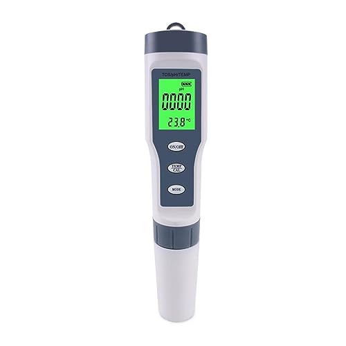 ZGJIAJU Wassertester TDS PH Meter PH/TDS/EC/Temperatur Meter Digitaler Wasserqualitätsmonitor Tester for Pools Trinkwasser Aquarien(TPH01138A) von ZGJIAJU