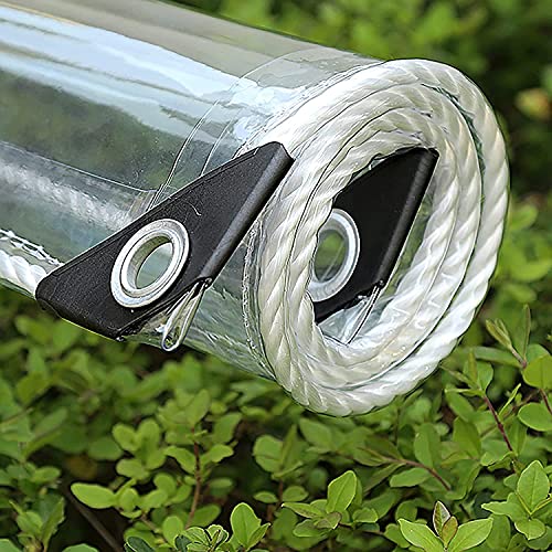 ZGLCQSGY 150x210CM Abdeckplane PVC Transparente wasserdichte Plane mit Ösen, Vordächer und Planen,Kunststofftuch Markise Gewächshaus Isolierfilm,Regenschutz,Strapazierfähige,Faltbar,500g/m² von ZGLCQSGY