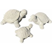 ZGM - Betonfigur schildkrötenfamilie - handgefertigte Dekoration für Garten und Haus von ZGM