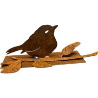 ZGM - Rost Deko Vögelchen Spatzl - Ein charmanter Blickfang im Garten von ZGM