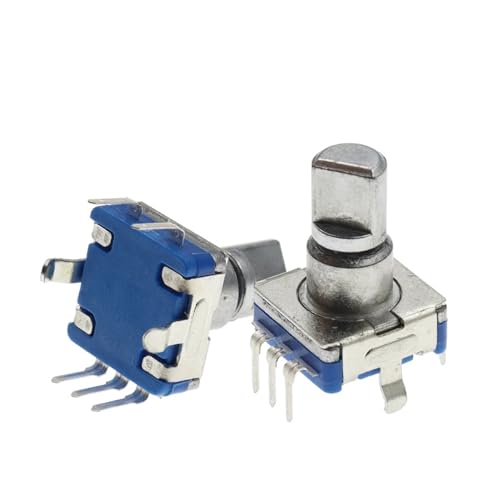 ZGPOSQKZSC 100PCS EC11 Rotary Encoder Code Switch 20 Position With Switch 5Pin Handle Length 12.5mm Half Shaft Type von ZGPOSQKZSC