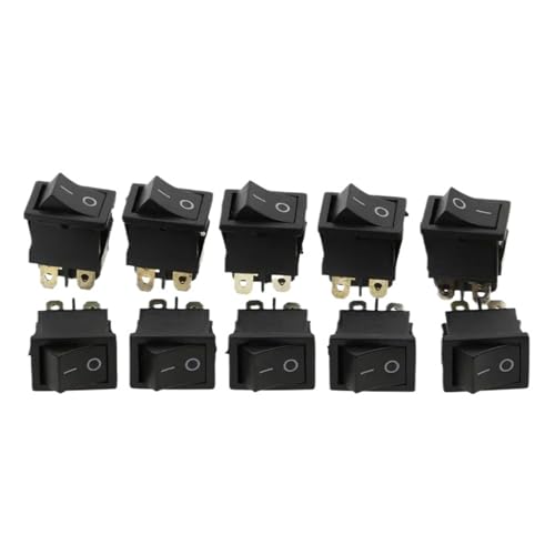 ZGPOSQKZSC 10PCS 2D4P-BLACK 15 * 21mm SPST On/Off Boat Rocker Switch 6A 250V KCD1 KCD1-101 von ZGPOSQKZSC