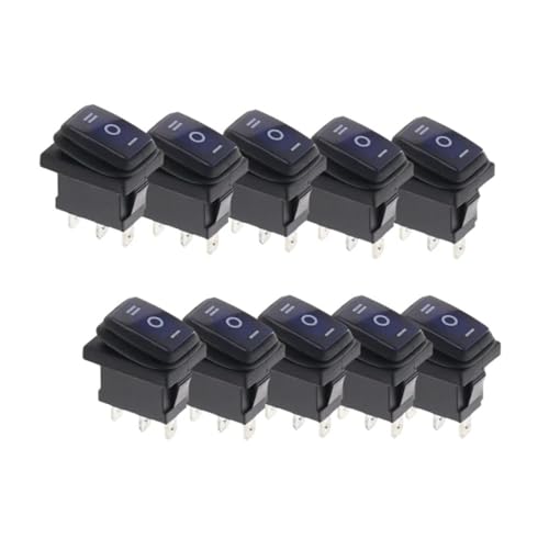 ZGPOSQKZSC 10PCS 3D3P-Blue KCD1 23x16.8mm switch 3PIN red no lights button rocker power ON/OFF/ON von ZGPOSQKZSC