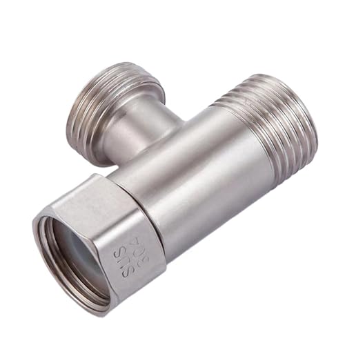 ZGPOSQKZSC 1PC 304 Stainless Steel Live Pipe Fitting 3-Way Water One Inlet Two Outlet Angle Valve G1/2' ZGPOSQKZSC 1PC 304 Stainless Steel Live Pipe Fitting 3-Way Water One Inlet Two Outlet Angle Valve G1/2' von ZGPOSQKZSC