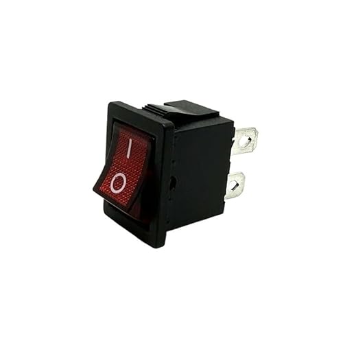 ZGPOSQKZSC 1PC KCD1-201S-4P-R KCD1 21 * 15mm 2 Positions ON-OFF 4 Pulg Pins 6A 250V 220V Red LED Rocker Switch Controller von ZGPOSQKZSC