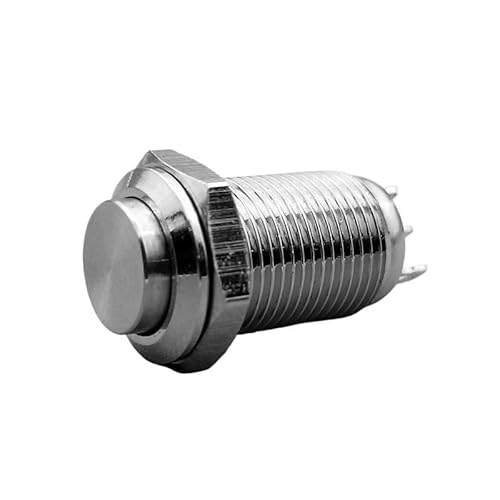 ZGPOSQKZSC 1Pcs 10mm Metal Push Button Switch Self-locking/Latching 3Pin NONC IP67 High head 3A/250VAC von ZGPOSQKZSC