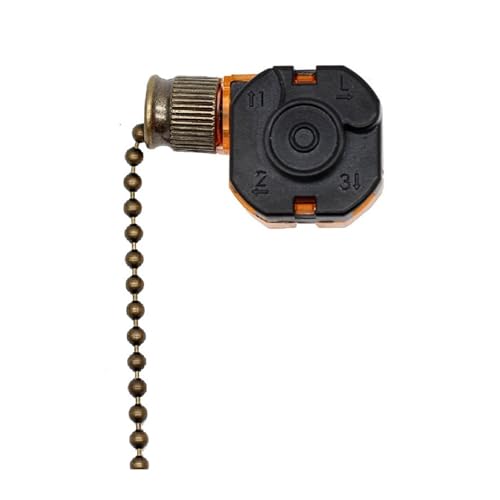 ZGPOSQKZSC 1pc 3089B-3 3 Speed Brass 4 Wire Ceiling Fan Switch Pull Chain Control (3089B-1) von ZGPOSQKZSC