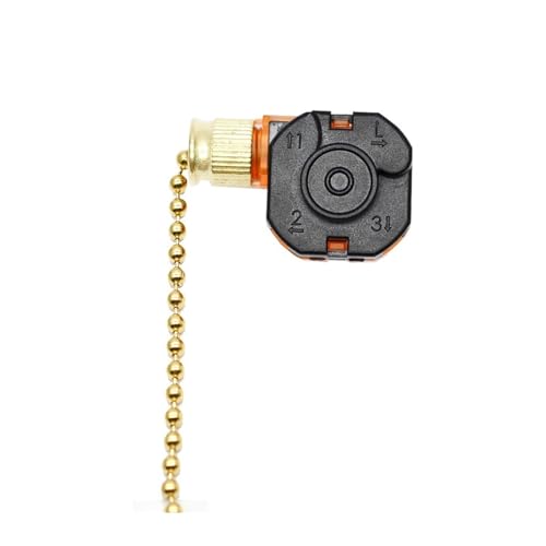 ZGPOSQKZSC 1pc 3089B-3 3 Speed Brass 4 Wire Ceiling Fan Switch Pull Chain Control (3089B-2) von ZGPOSQKZSC