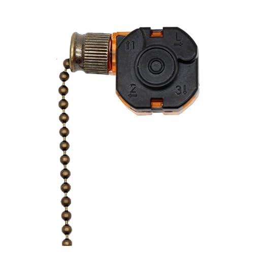 ZGPOSQKZSC 1pc 3089B-3 Ceiling Fan Light Lamp Replacement Parts 3position 4 Wire Pull Chain Control light Switches pull switch von ZGPOSQKZSC