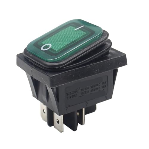 ZGPOSQKZSC 1pc SJ3-2P-21n-3-GK 30x22 Rocker Switch 12V LED 220V 16A 250VAC KCD4-201 DPST Switch 4pin von ZGPOSQKZSC
