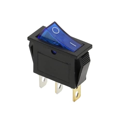 ZGPOSQKZSC 1pcs 2D3P-BLUE-LED KCD3 220V ON/OFF SPST Rocker Switch Single Pole Single Throw 20A 125VAC von ZGPOSQKZSC