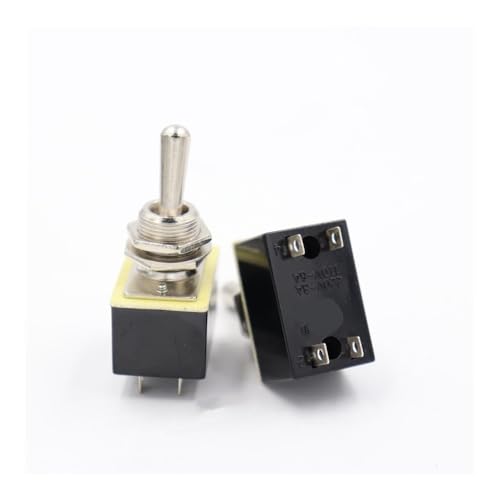 ZGPOSQKZSC 2Pcs black ON-ON Small power switch Button switchInsert pin 2 Position 3A 220V Toggle Switch von ZGPOSQKZSC