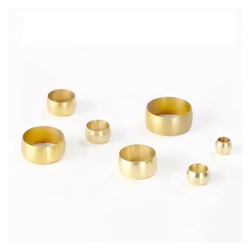 ZGPOSQKZSC 50pc Brass Sleeve for 6mm O/D Tube Air Compression Pneumatic Fitting Sleeve Ferrule Ring ZGPOSQKZSC 50pc Brass Sleeve for 6mm O/D Tube Air Compression Pneumatic Fitting Sleeve Ferrule Ring von ZGPOSQKZSC