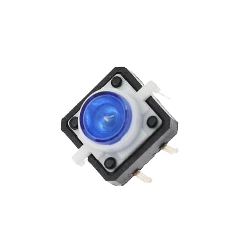 ZGPOSQKZSC 5PCS Reset Button Momentary Switch With Light 12x12x7.3 mm Blue LED Illuminated Tact 12 * 12 * 7. MM von ZGPOSQKZSC