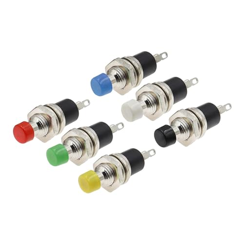 ZGPOSQKZSC 6PCS Self Reset red PBS-110 7MM Momentary Push Button Switch Press The Reset Switch von ZGPOSQKZSC