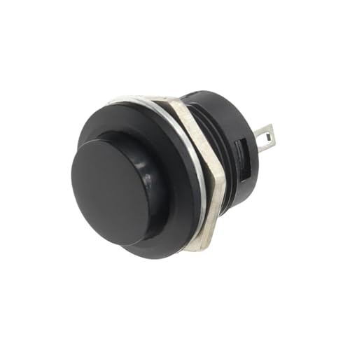 ZGPOSQKZSC 6PCS black R13-507 Momentary SPST NO Round Cap Push Button Switch AC 6A/125V 3A/250V von ZGPOSQKZSC