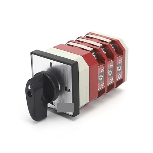 ZGPOSQKZSC LW12-16/YH3.3 16A 4 Position 3 Pole 12 Screws Three-Phase Voltmeter Conversion Cam Rotary Switch von ZGPOSQKZSC