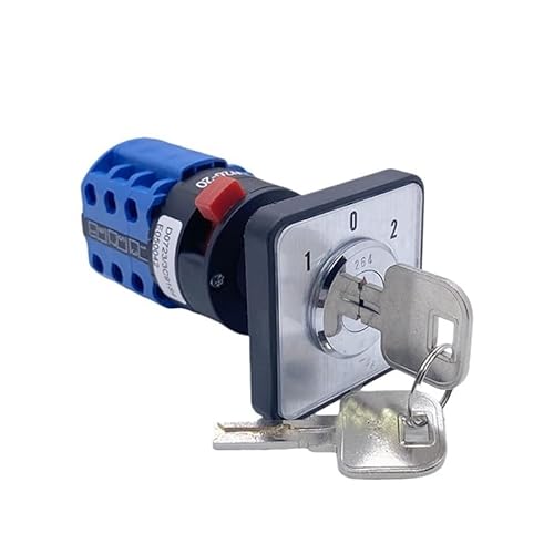 ZGPOSQKZSC LW26-20YS5/3 Single Hole Installation 22.3 mm Locking Key Dual Power Switching 20A Rotary Cam Switch von ZGPOSQKZSC
