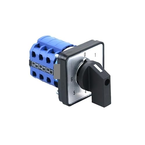 ZGPOSQKZSC SZW26/LW26-20/0-6.3 20A 3 Phase 12 Screws 7 Position 64X64 Panel Selector Transfer Rotary Cam Switch von ZGPOSQKZSC