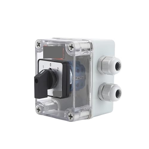 ZGPOSQKZSC SZW26/LW26-20 D202.2 20A 2 Pole 8 Screws Rotary Cam Changeover Switch With Sealed Box von ZGPOSQKZSC