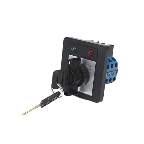 ZGPOSQKZSC SZW26/LW26-20 D303.3YN 20A 3 Poles 12 Screw 3 Positions Selector Rotary Cam Changeover Switch With Key With Light von ZGPOSQKZSC