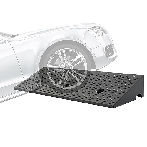 Auffahrrampen, Auffahrrampe für Rollstuhlfahrer, Anstiegshöhe 8-15 cm, tragbare Rampe für Auto, Rollstühle, Motorräder (100 x 30 x 15 cm) von ZGQSW