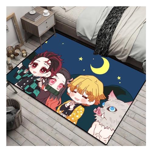 Dem@on Sla@yer Anime Rechteck Teppich, Cartoon-Matten, Bereich Teppiche Kinderteppiche Flauschige Groß Schutzmatten, Teppich Für Schlafzimmer Wohnzimmer, Fußmatte ( Color : #4 , Size : 160x230 cm = (6 von ZGQSW