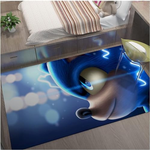 ZGQSW Son@ic The Hedgehog Kinder Teppich Fußmatte Fußmatte Boden Schlafzimmer,Wohnzimmer Küche Bereich Teppiche Für Wohnzimmer, Schlafzimmer (Color : #1, Size : 50x80cm) von ZGQSW