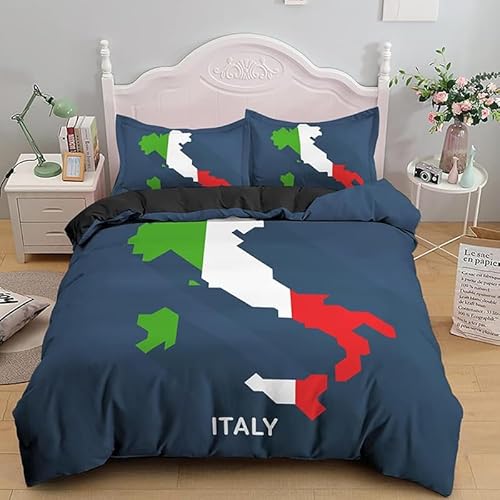 ZGRTZH Bettwäsche 140 x 200 Italienische Flagge Bettbezug mit Reißverschluss Bettbezug Set 3 Teilig Weiche Angenehme Mikrofaser Bettwäsche-Sets und 2 Kissenbezug 80 x 80 cm ZGRTZH Bettwäsche 140 x 200 Italienische Flagge Bettbezug mit Reißverschluss Bettbezug Set 3 Teilig Weiche Angenehme Mikrofaser Bettwäsche-Sets und 2 Kissenbezug 80 x 80 cm von ZGRTZH