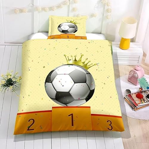 ZGRTZH Bettwäsche 155 x 220 Fußball Bettbezug mit Reißverschluss Bettbezug Set 3 Teilig Weiche Angenehme Mikrofaser Bettwäsche-Sets und 2 Kissenbezug 80 x 80 cm ZGRTZH Bettwäsche 155 x 220 Fußball Bettbezug mit Reißverschluss Bettbezug Set 3 Teilig Weiche Angenehme Mikrofaser Bettwäsche-Sets und 2 Kissenbezug 80 x 80 cm von ZGRTZH