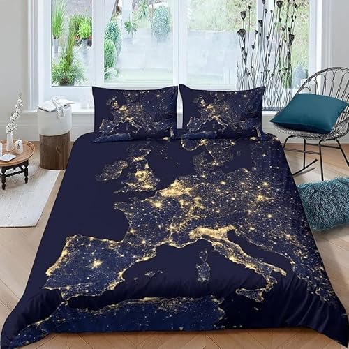 ZGRTZH Bettwäsche 200 x 200 Sternenklarer Himmel Bettbezug mit Reißverschluss Bettbezug Set 3 Teilig Weiche Angenehme Mikrofaser Bettwäsche-Sets und 2 Kissenbezug 80 x 80 cm ZGRTZH Bettwäsche 200 x 200 Sternenklarer Himmel Bettbezug mit Reißverschluss Bettbezug Set 3 Teilig Weiche Angenehme Mikrofaser Bettwäsche-Sets und 2 Kissenbezug 80 x 80 cm von ZGRTZH