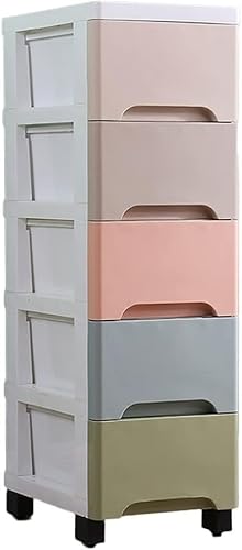 ZGSSOPTU 25 cm hohler breiter Spaltschrank Schubladenart Aufbewahrungsspalte schmaler Schrank Badezimmer Küchenregal (gemischte Farben, 7 Ebenen) von ZGSSOPTU