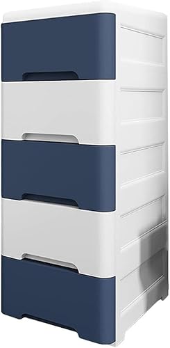 ZGSSOPTU 35 cm Lückenschrank, Schubladentyp, Nachttisch, Badezimmer-Lückenschrank (blau, 5 Ebenen) von ZGSSOPTU