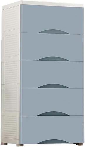 ZGSSOPTU 50 cm breiter, verdickter Aufbewahrungsschrank, Kunststoff-Schublade, Kinderschrank, Kleider-Organizer (Hellblau, 3 Ebenen) von ZGSSOPTU