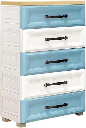 ZGSSOPTU Aufbewahrungsbehälter, Schrank, Kinderschrank, große Kapazität, Schublade, mehrlagiger Kunststoff, geeignet (blau, Meter, 6 Schichten) von ZGSSOPTU