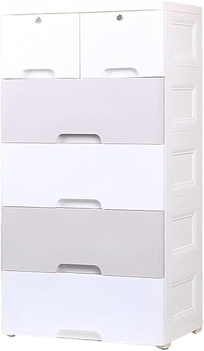 ZGSSOPTU Aufbewahrungsbehälter, Sparbüchse, großes Fassungsvermögen, Kunststoff-Kleiderschrank, geeignet für Küche/Schlafzimmer/Wohnzimmer (grau, 5 Ebenen) von ZGSSOPTU