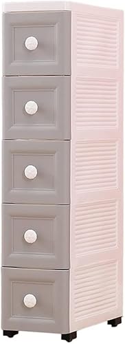 ZGSSOPTU Aufbewahrungskörbe, 18 cm, Spaltschrank, Schublade, Küche, Badezimmer, Kunststoff, schmal (grau, 7 Schichten) von ZGSSOPTU