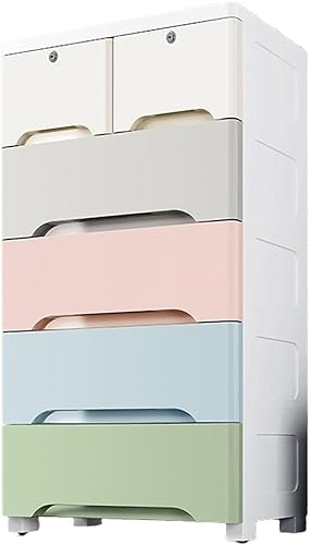 ZGSSOPTU Aufbewahrungskörbe, Schrank, Schublade, Küche, Schlafzimmer, Kunststoffschrank (Macaron, 3 Ebenen) von ZGSSOPTU