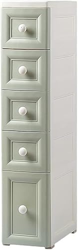 ZGSSOPTU Aufbewahrungskörbe, Schrankschlitz, schmal, Nachttisch, Küchenschublade (hellgrün, 4 Ebenen) von ZGSSOPTU