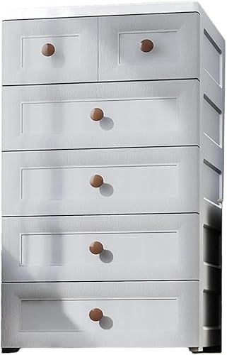 ZGSSOPTU Aufbewahrungskörbe, Schubladenschrank, Kinder, bodenstehend, großes Fassungsvermögen, Haushalt, verdickter Kunststoff, Schlafzimmer, multifunktional (Grau, 3 Ebenen) von ZGSSOPTU