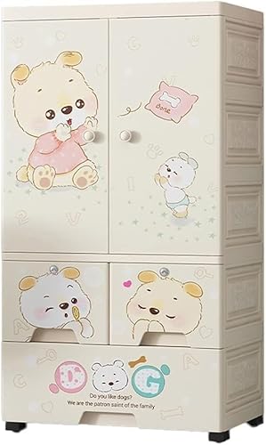ZGSSOPTU Aufbewahrungskörbe, leicht zu öffnende Tür, Kinderschrank, moderne Einfachheit, Schrank, Schlafzimmer, Haushalt, Kunststoff, zum Aufhängen, 58 x 40 cm, 110 cm (Fach) von ZGSSOPTU