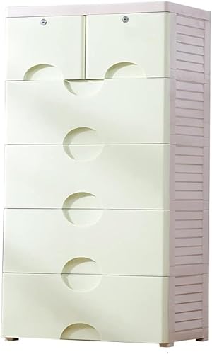 ZGSSOPTU Aufbewahrungskörbe aus Kunststoff, umweltfreundlich, organisieren Schließfächer, Kinder-Kleiderschrank, Schrank (Obstgrün, 3 Ebenen) von ZGSSOPTU