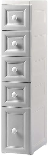 ZGSSOPTU Aufbewahrungskörbe aus Kunststoff, verdickter Schubladenschrank, Kinderschrank, einfach (blau-grau, 7 Ebenen) von ZGSSOPTU