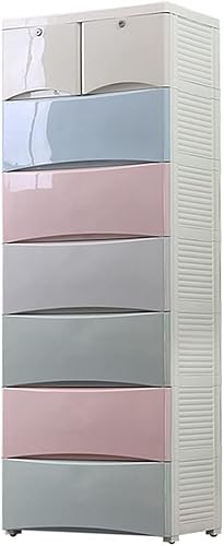 ZGSSOPTU Aufbewahrungskörbe aus verdicktem Kunststoff, mehrlagig, Haushaltskleidung, Spind, Kinderschrank (Macaron, 3 Ebenen) von ZGSSOPTU