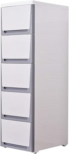 ZGSSOPTU Aufbewahrungsschrank, 30 cm breiter Schlitz, Schublade, Snack-Aufbewahrungsspalte, schmaler Schrank, Badezimmer, Küchenregal (Meerblau, 6 Ebenen) von ZGSSOPTU