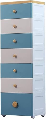 ZGSSOPTU Aufbewahrungsschrank, Spind, Kindergarderobe, große Kapazität, Schubladentyp, mehrschichtiger Kunststoff, geeignet für Wohnzimmer, Schlafzimmer, Kinderzimmer (blau, 5 Ebenen) von ZGSSOPTU