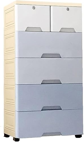 ZGSSOPTU Aufbewahrungsschrank, Spind, Kindergarderobe, große Kapazität, Schubladentyp, mehrschichtiger Kunststoff, geeignet für Wohnzimmer, Schlafzimmer, Kinderzimmer (blau, 5 Ebenen) von ZGSSOPTU