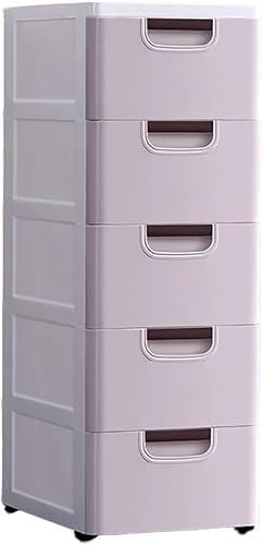 ZGSSOPTU Aufbewahrungsschrank, Spind, Kinderschrank, große Kapazität, Schublade, mehrlagiger Kunststoff für Wohnzimmer, Schlafzimmer (Hellgrau, 5 Ebenen) von ZGSSOPTU