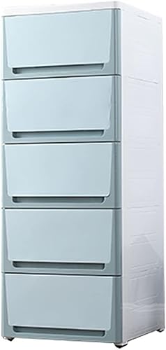 ZGSSOPTU Aufbewahrungsschrank aus Kunststoff, Schublade, Schließfach, für Wohnzimmer, Schlafzimmer, Kinderzimmer (blau, 6 Ebenen) von ZGSSOPTU