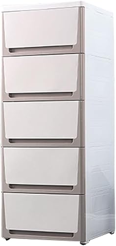 ZGSSOPTU Aufbewahrungsschrank aus Kunststoff, Schublade, Schließfach, für Wohnzimmer, Schlafzimmer, Kinderzimmer (braun, 7 Ebenen) von ZGSSOPTU